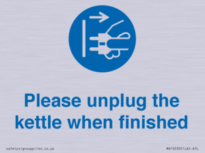 Please unplug the kettle when finished